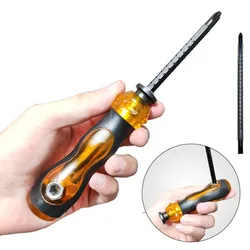 1PC Telescopic Dual-purpose Ratchet Screwdriver Slotted Phillips Multi-function Screwdriver with Magnetic Cone for Home Use