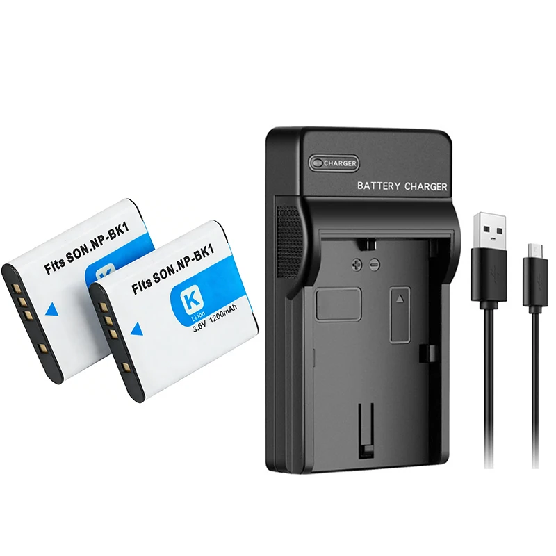 NP-BK1 NPBK1 NP-FK1 Battery +USB Charger for Sony DSC-S750 DSC-S780 DSC-S950 DSC-S980 DSC-W180 DSC-W190 DSC-W370 MHS-PM1 MHS-PM5