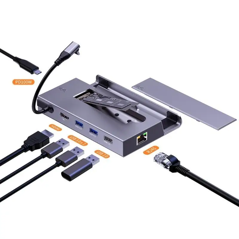 

Портативная док-станция R53C 7 в 1 для ROG/X/SteamDeck с USB A USB C HDMI2.0 4K при 60 Гц и возможностью подключения Fast