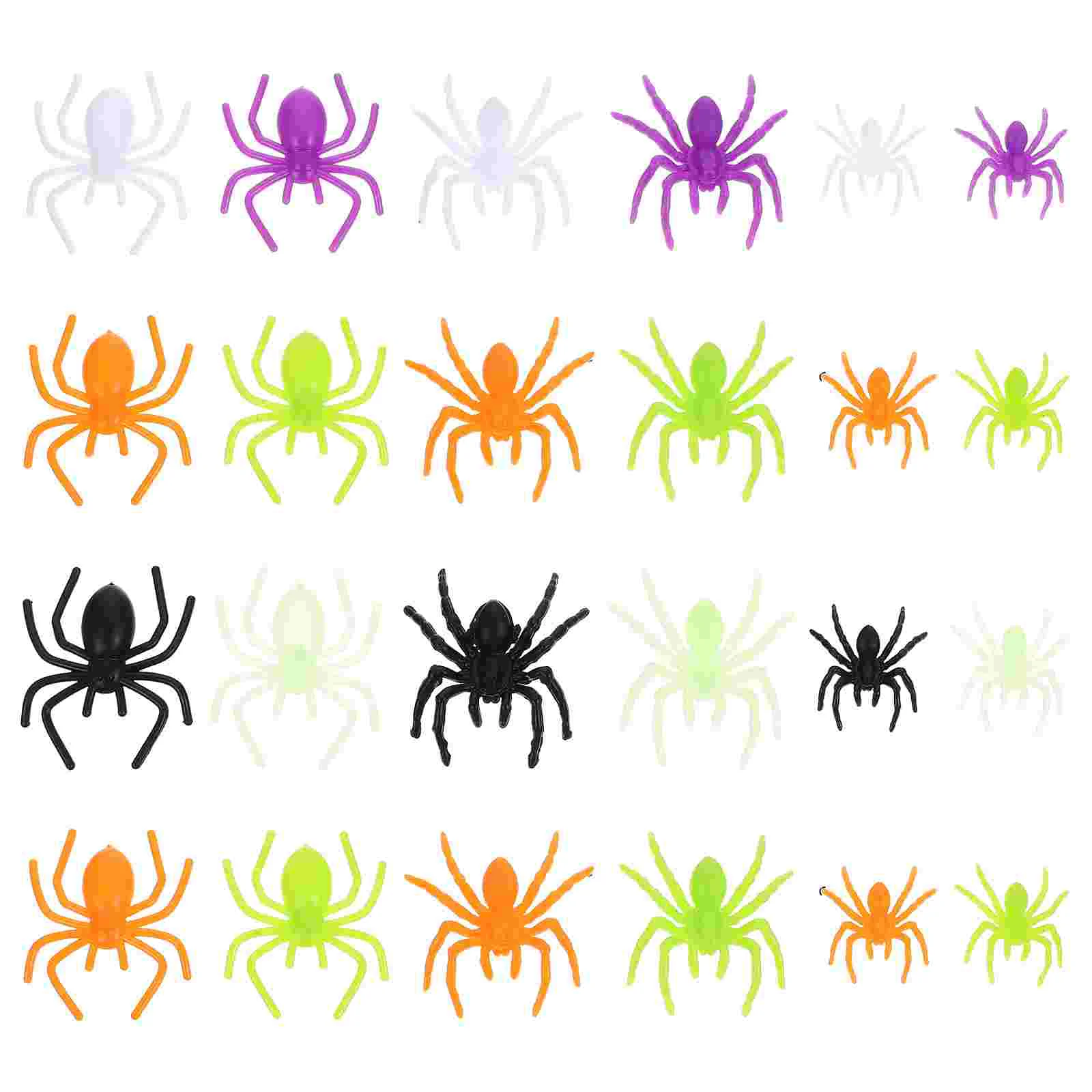 200 Pcs Mini Cake Plastic Spider Child Office Halloween Decorations Outdoor Plants Tiny Spiders