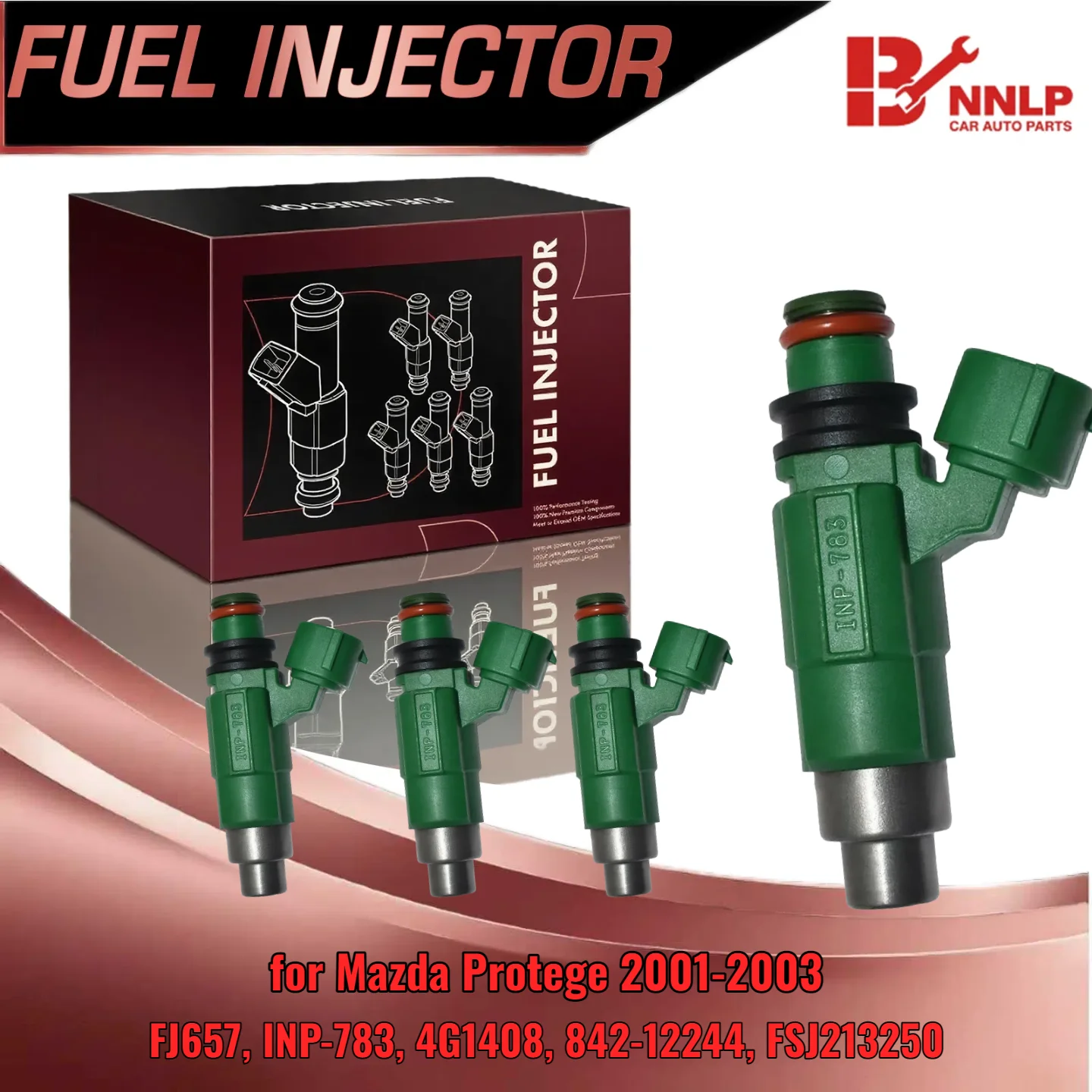 

4x Injector for Mazda Protege 2001-2003 Protege5 2002-2003 2.0L Passenger FJ657 INP-783 4G1408 842-12244 FSJ213250