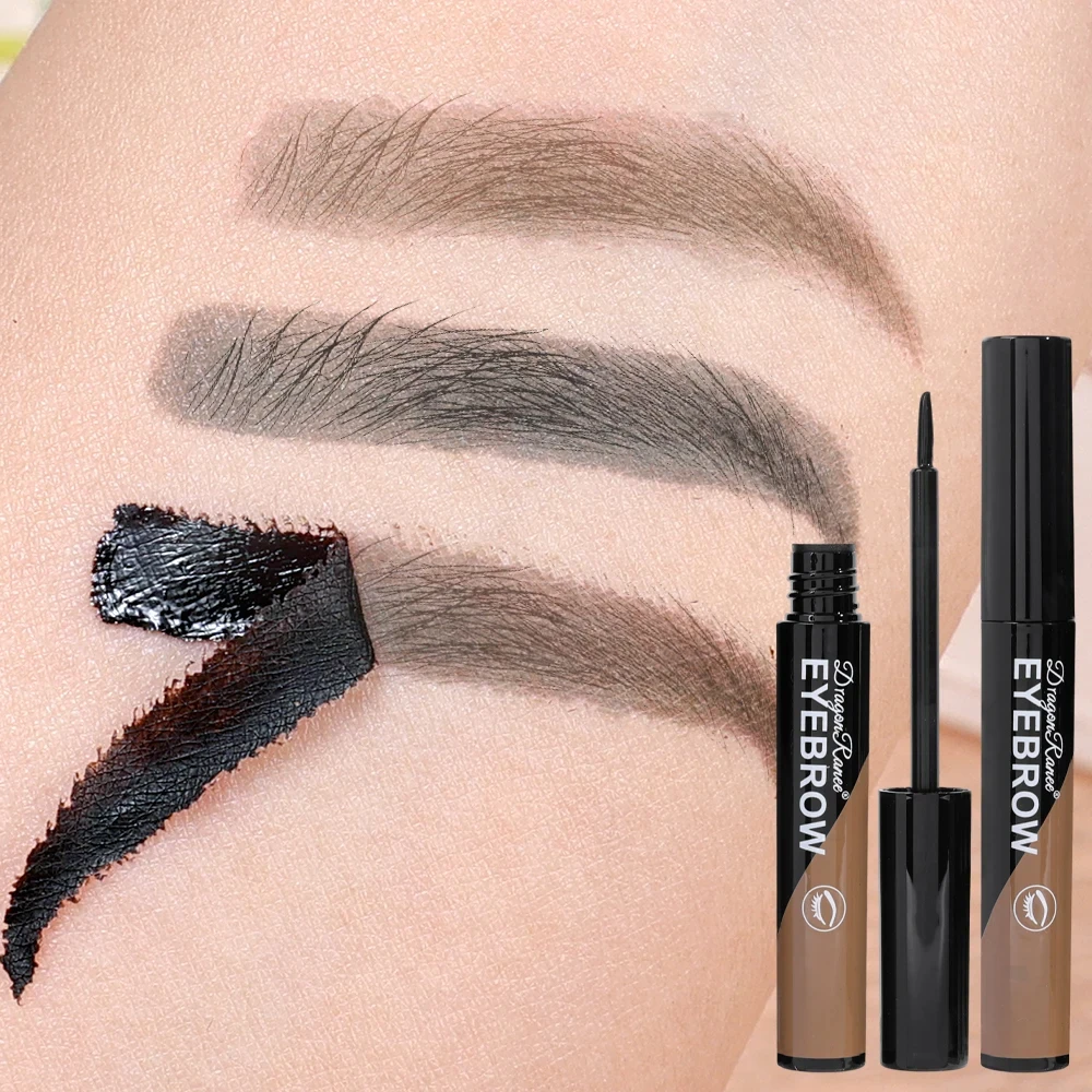 EyebloggGel Teinte Maquillage, Noir, Marron Peel-off, Imperméable, Durable, Rehausseurs de Sourcils, Gel Liquide, Déchirure vitation, Tatouage de Sourcils Naturel Facile