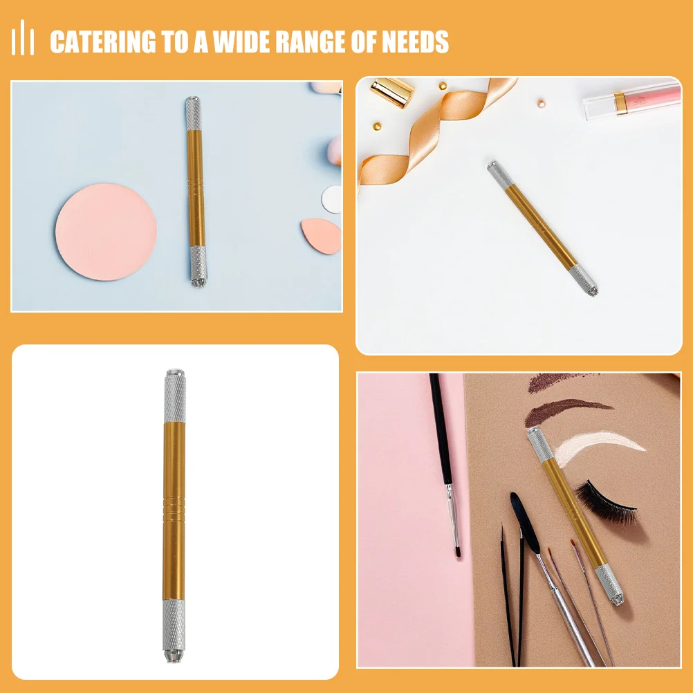 2Pcs Manual Microblading Brow Pen Durable Tattoo Tool Easy Use for Beginners Professionals Home Salon Eyebrow Microblading