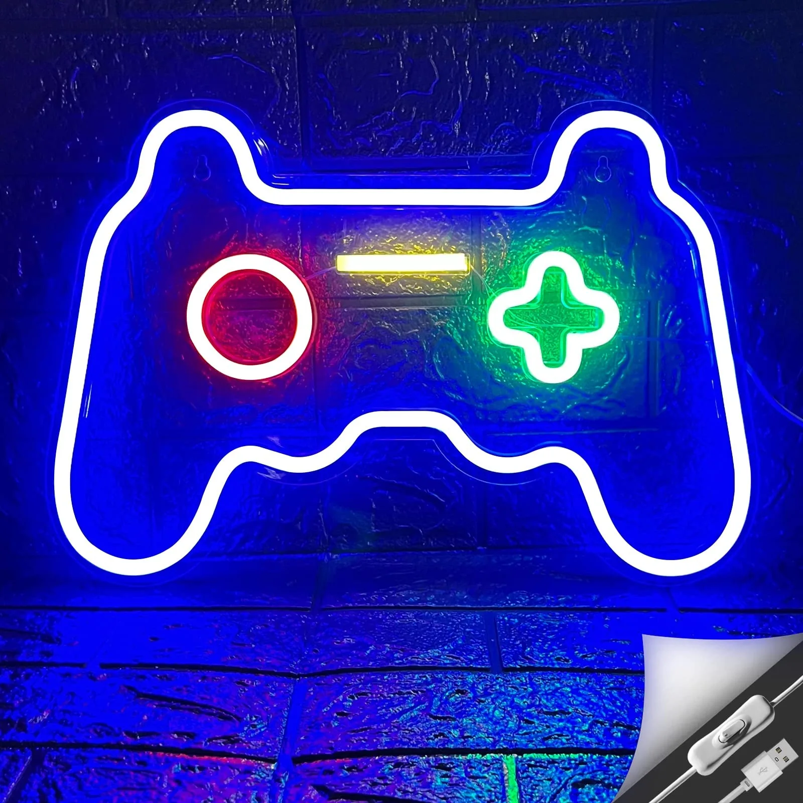 

LED Neon Lights Signs for Wall Decor Gaming Controller LED Neon Signs for Bedroom Game Room Gaming Wall Party