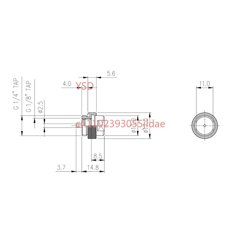 VLV-VL002K automatic exhaust valve, pressure relief valve, deflation valve, support water tank side hole installation