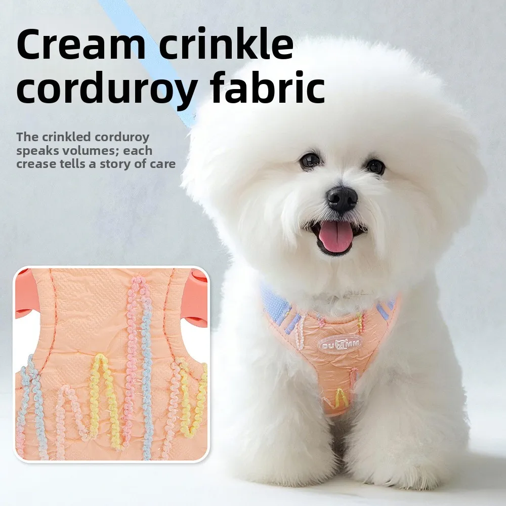 New dog leash anti-leash neck pet chest strap small dog vest self-pack chest back pet accessories