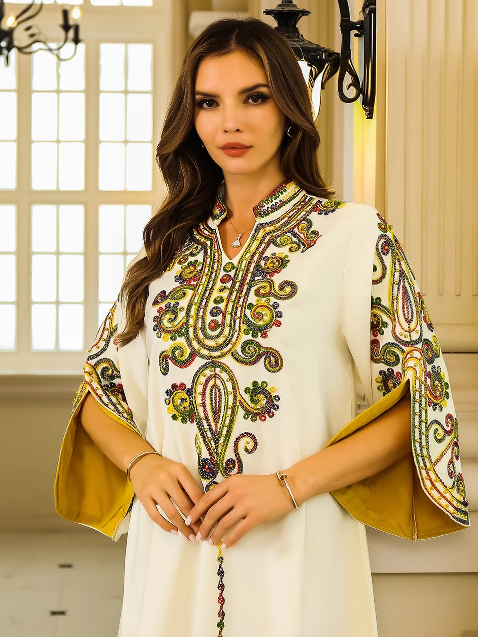 Ramadan Vestidos musulmano Abaya donne vestono arabo Jalabiya marocco Dubai Abaya caftano Islam Eid ricamo partito abito lungo 2024