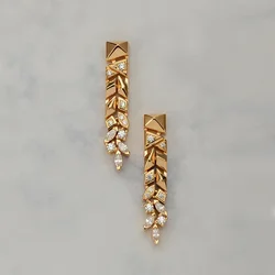 Classic and fresh luster wheat element earrings for women elegant fashionable High quality long earings wedding fine jewelry