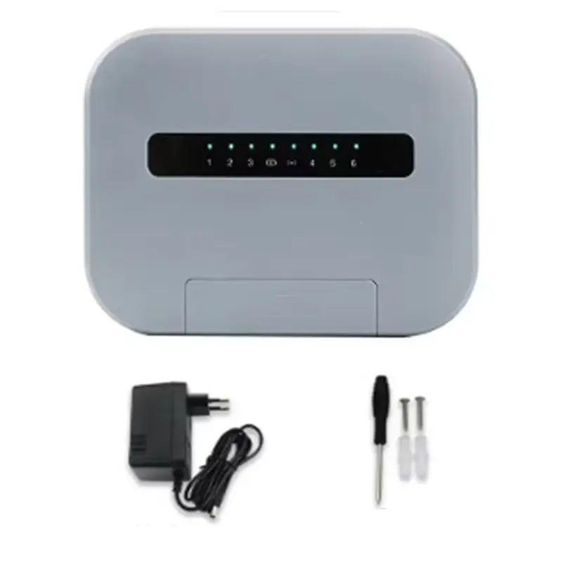 

ABWZ-Tuya Wi-Fi Умный контроллер полива для помещений, система дистанционного управления ирригацией на 6 зон, стандарт ЕС