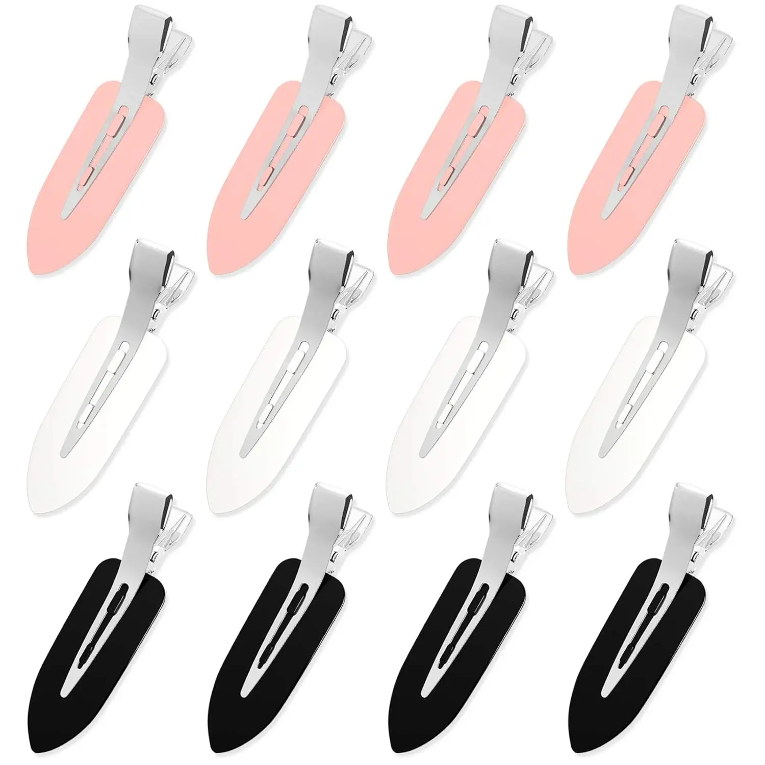 

12Pcs Non-Slip Hair Clips for Styling, Sleeping, Makeup – Durable ABS & Stainless Steel, Flexible & Tangle-Free Design