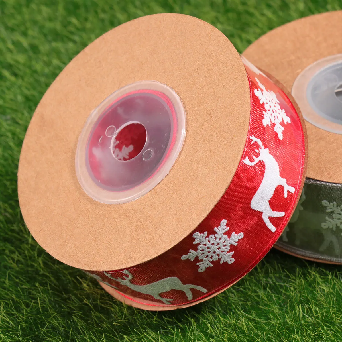 

Christmas Decor Ribbon Snowflake Elk Pattern Printed Organza Ribbon For Gift Wrapping Diy Crafts Wedding Party Decorations 10