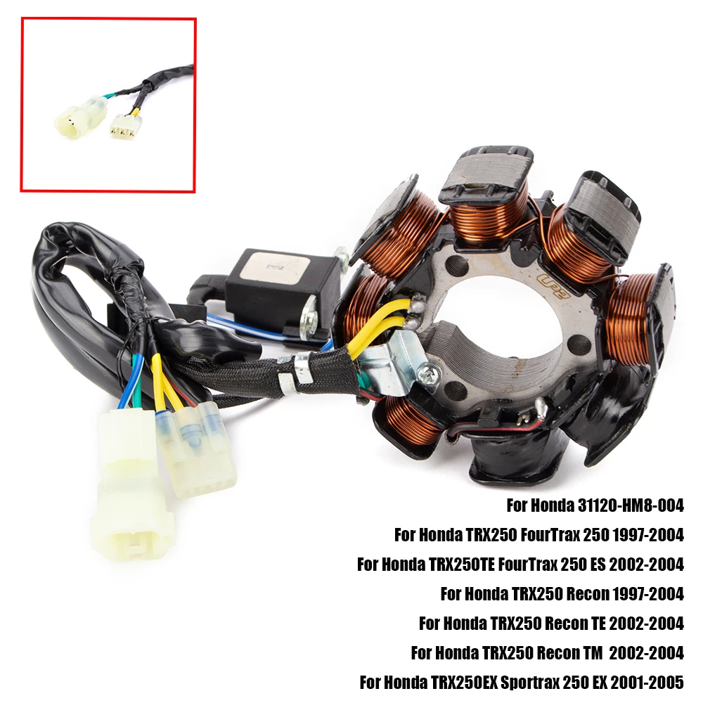 

TRX 250 Stator Coil For Honda TRX250 FourTrax 250 / Recon 97-04 TRX250TE FourTrax 250 ES TRX250 Recon TE TM 02-04 TRX250EX