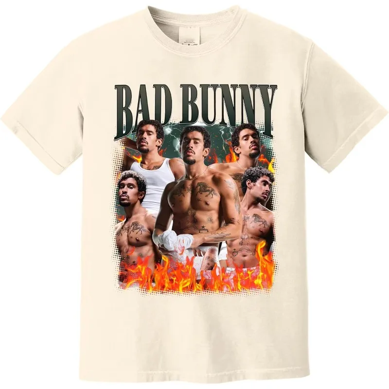 Bad Bunny All Albums Sweatshirt DTMF Merch Concert T-shirt Men Women Cotton Oversized Y2k Short Sleeve Comfortable Male Clothing