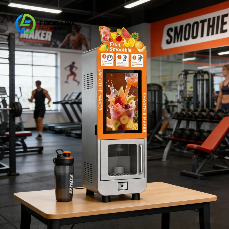 Customized Fully Automatic Stainless Steel Slush Smoothie Vending Machine Cloud Remote Monitoring For Small Business Operation