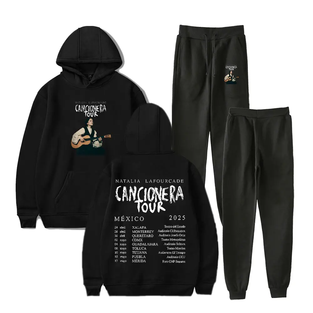 

Natalia Lafourcade Cancionera Tour Merch Костюм с капюшоном Мужская/Женская уличная одежда Комплекты из 2 предметов Толстовка Уличная одежда с длинными рукавами