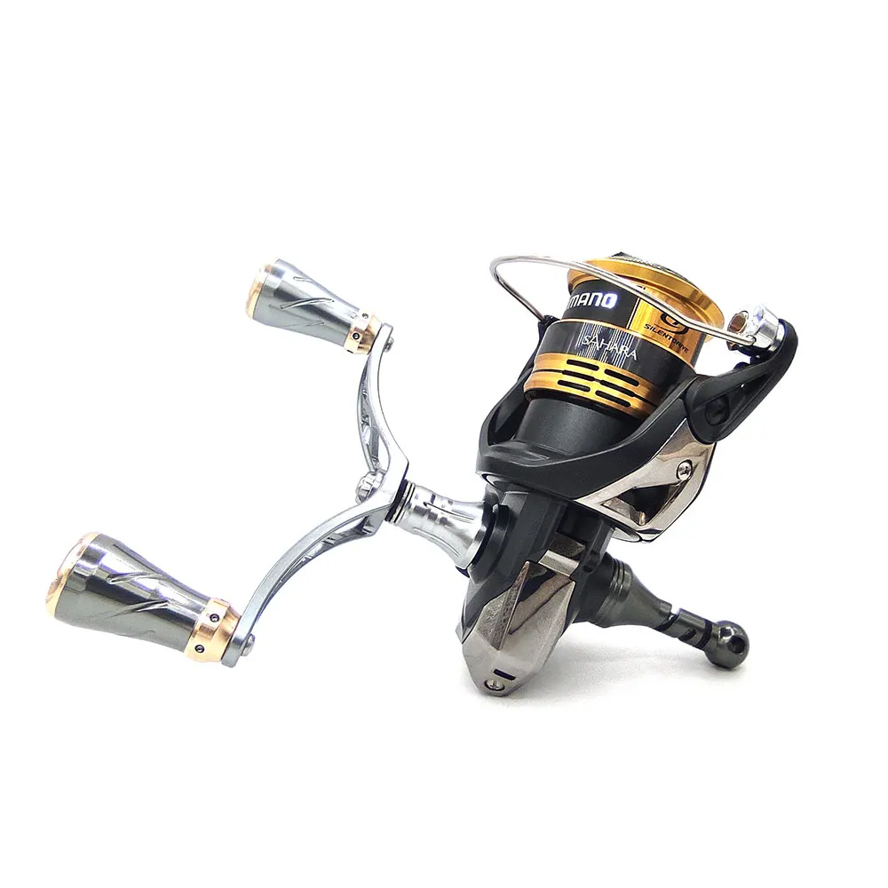 Lightweight Metal Dual-grip Handle for SHIMANO and DAIWA Spinning Fishing Reel Knobs with Bearings Fishing Reel Double Handles