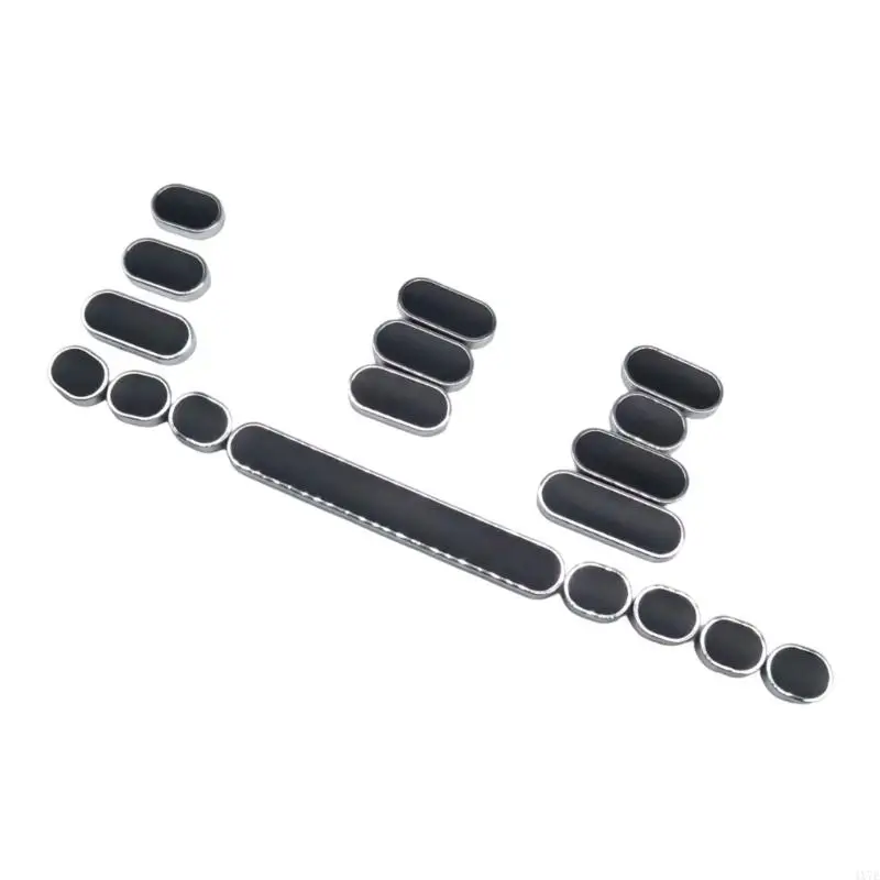 

4X7E 18Pcs Round Punk Keycap Set, Black Color Keycap for Cross Mechanical Keyboards