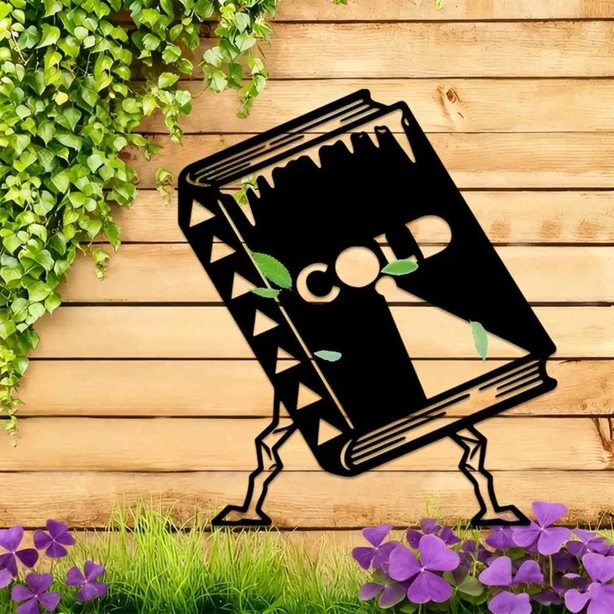 CIFBUY Iron Wall Art Book Legs Metal Plaque Gothic Vintage Design For Living Room Bedroom Home Decor Sign