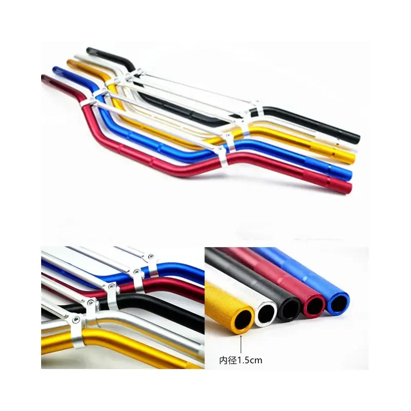 Guidão de alumínio de 7/8 para veículos off-road, dirt pit bike, motocross, estrada, motocicleta, atv, acessórios para motocicletas