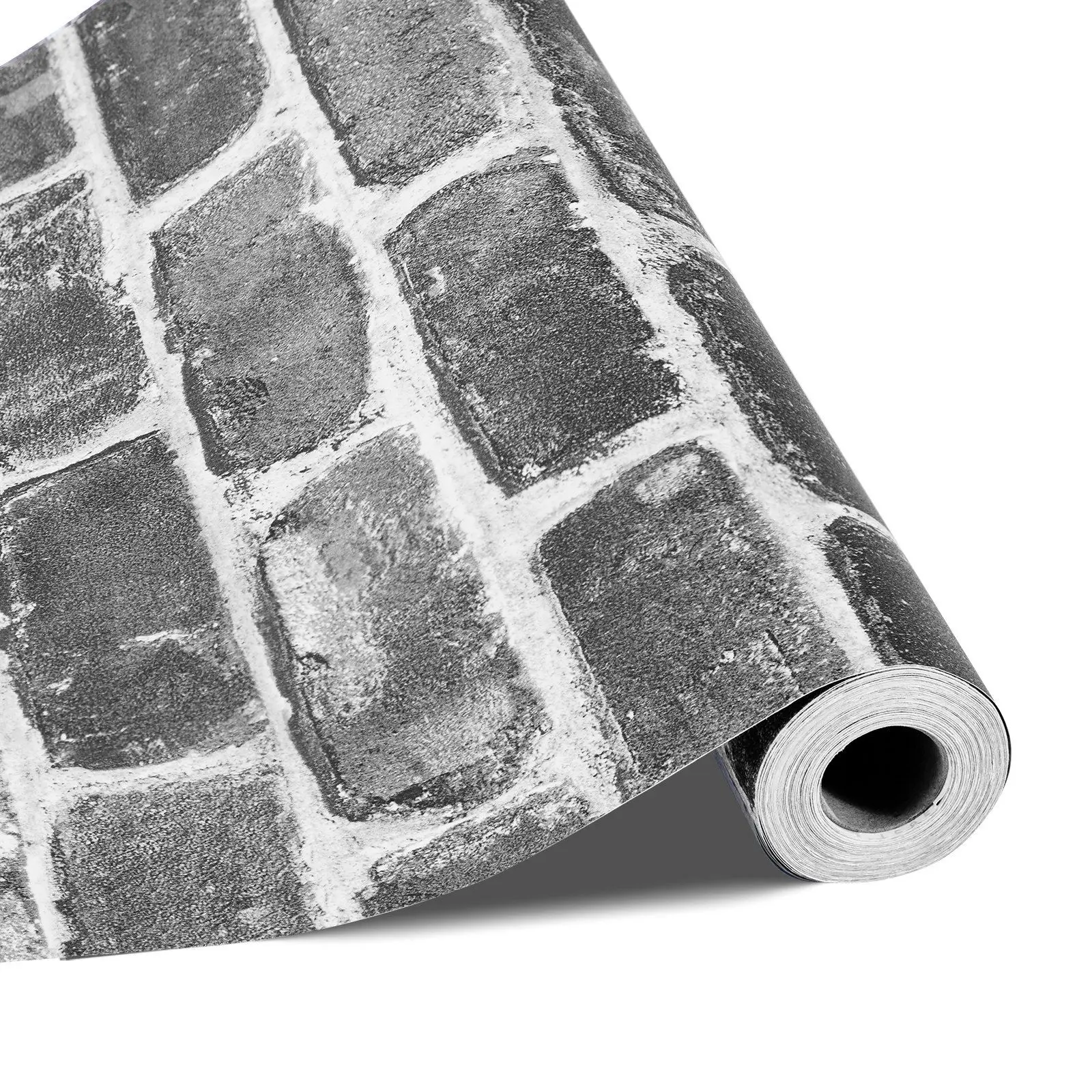 

Обои Peel and Stick 17,7x394 дюйма, серая кирпичная самоклеящаяся виниловая контактная бумага для кухни, спальни, ванной комнаты и офисного стола