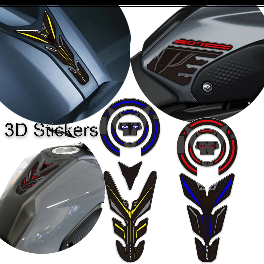 Motorcycle For MT07 MT 07 SP MT-07 Tank Pad Gas Fuel Oil Kit Knee Windscreen Stickers Decals Protector 2021 2022