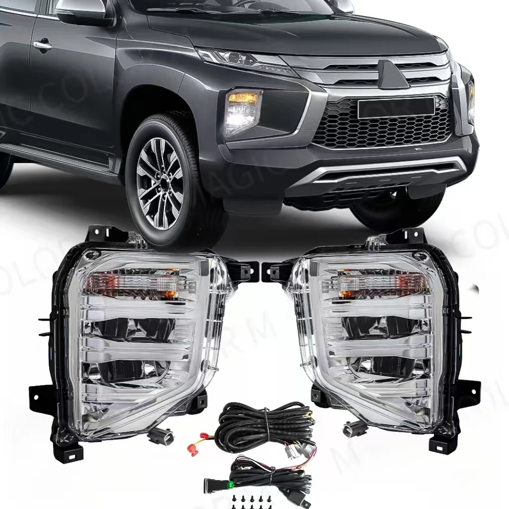 DLAA Headlight For Mitsubishi Pajero Sport/ Montero 2020 2021 2022 2023 DRL Daytime Running Lights Turn Signal Front Bumper Lamp