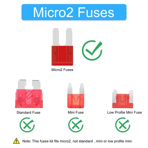 Imagen 2 del producto 105 fusibles Micro2 ATR APT fusible de cuchilla (5A 7.5A 10A 15A 20A 25A 30Amp) con extractor de fusibles, fusibles para coche, barco, RV, camión, SUV