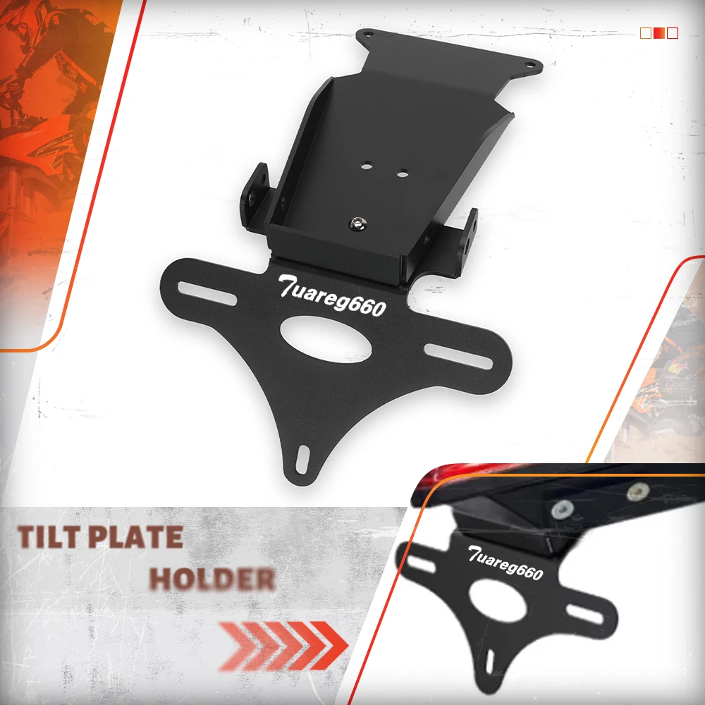 For Aprilia Tuareg 660 Motorcycle Accessories License Plate Holder Bracket Rear Tail Tidy Fender Eliminator Kit 2021-2024 2025