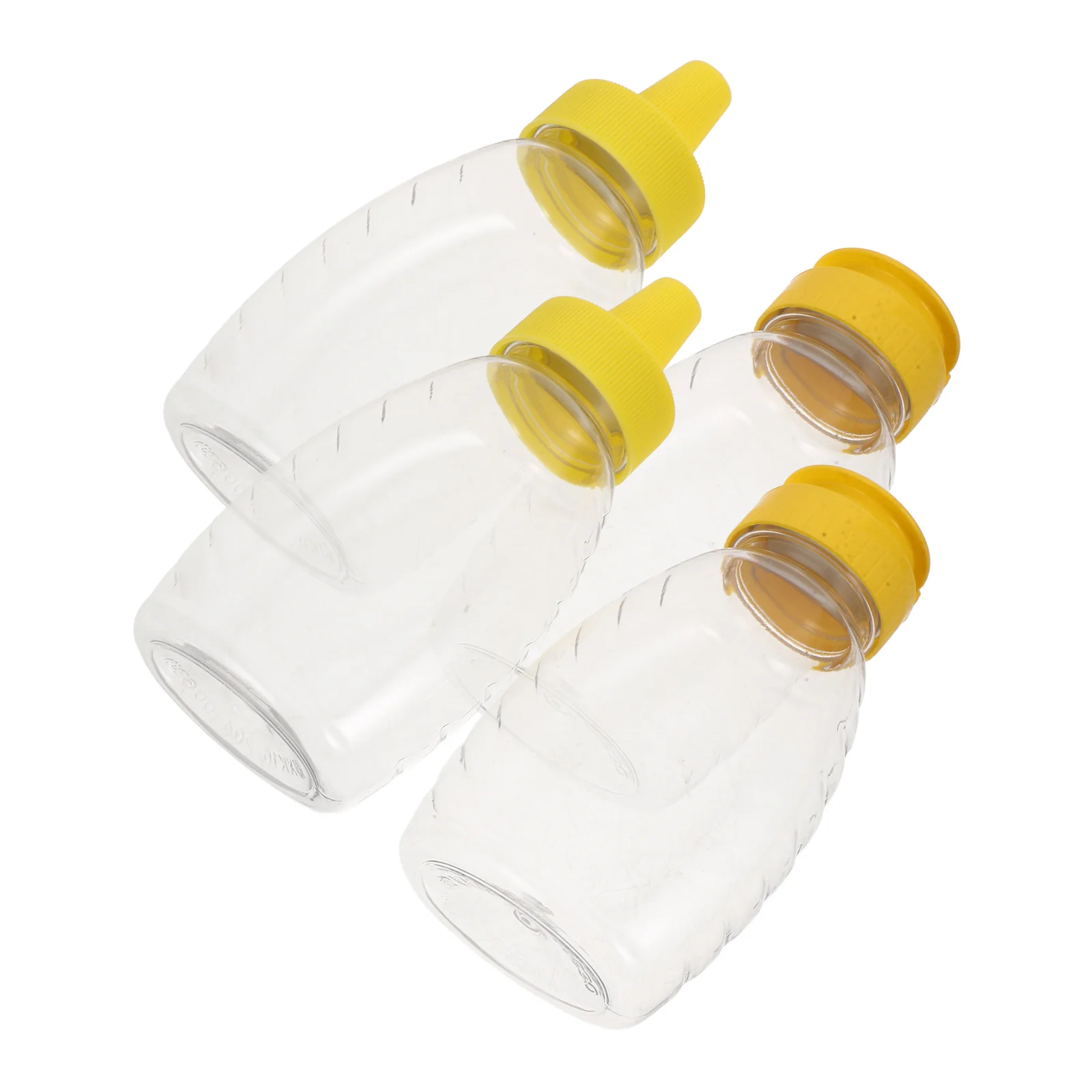Botellas para apretar, dispensadores de salsa de plástico para miel, contenedores para condimentos, aderezo para ensalada, Ketchup, mostaza, cocina, barbacoa, 4 Uds.