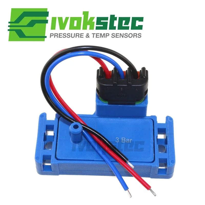 16070629 23528418 3 BAR (3Bar) Sensor Turbo Boost Pressure For Detroit Diesel Series 60 With Connector Plug Pigtail
