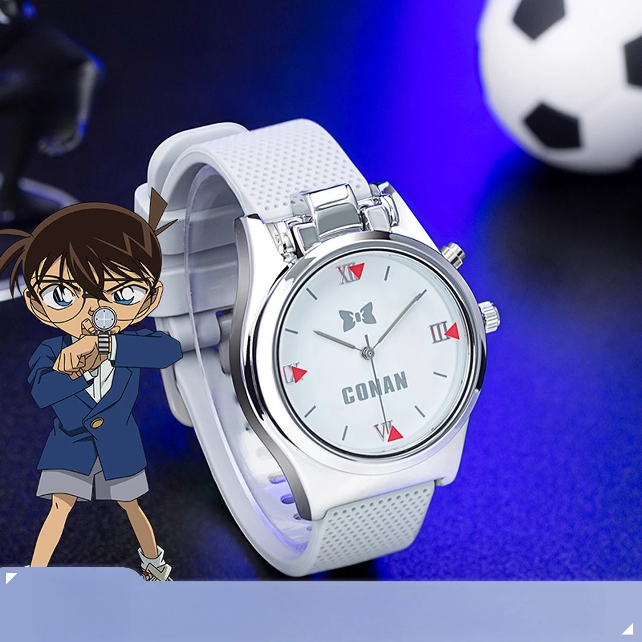

Anime Detective Conan Cosplay Laser Clamshell Quartz Watch Waterproof Studdent Xmas Gifts