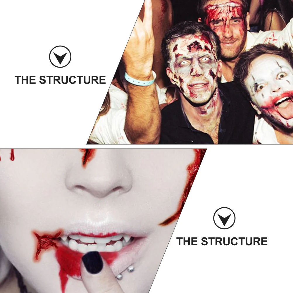 

20 Sheets Fake Scar Sticker Halloween Body Stickers Face Decal Bloody Tattoos Horror Temporary Halloween Tattoos