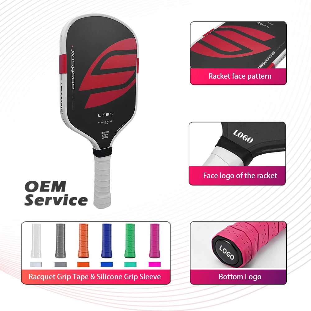 GEN5 BOOMSTIK Pickleball Paddle Allungato EVA Power Schiuma circostante Nucleo EPP puro Fibra di carbonio per prestazioni di gioco migliorate