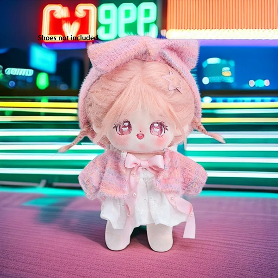 20cm Cotton Doll Soft Stuffed Plush Doll Dress Up Dolls Cute Plush Toy Anime Can Change Sweater Clothes Accessories Kids Gift