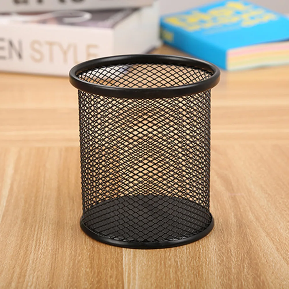 

5 Pcs Round Pen Container Desk Holder Cute Pencil Cup for Organizer Mesh Navy Blue Holders Child Pens