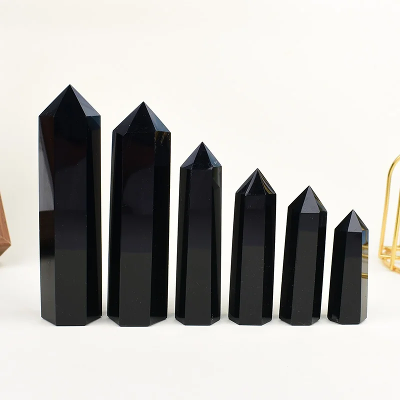 1 Stück natürlicher Obsidian-Kristall, Obelisk-Punkt, Mineralprobe, Kunsthandwerk, Stein, schöne Verzierung, Heimdekoration, Pyramide, Souvenir, Geschenk
