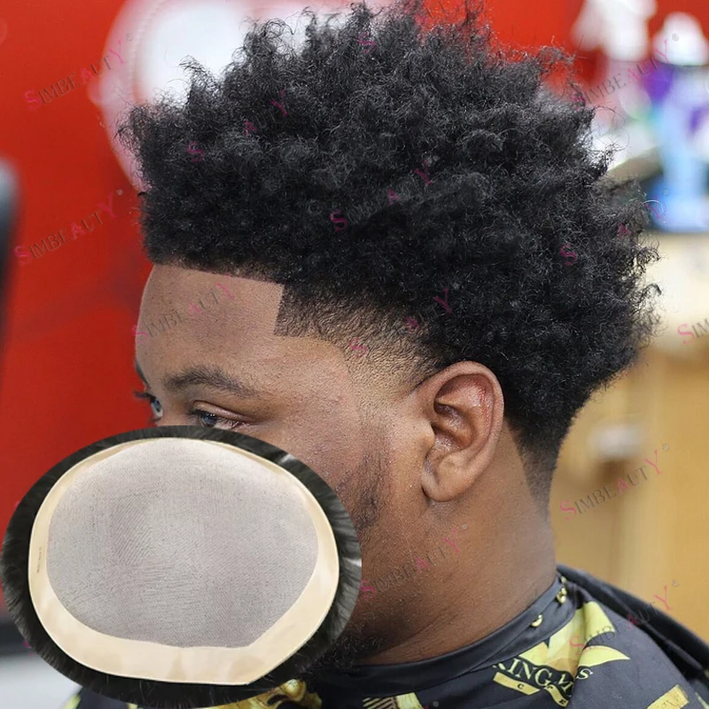 

120Density Remy Human Hair Durable Black Brown Men Toupee Natural Hairline Undetectable MONO Mesh Base Long Last Man's Wigs Unit