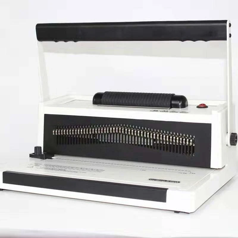 46 Hole Puncher Electric Single Coil Spiral Ring Binding Machine Contract Text Hole Punching Machine Full Drawing Knife