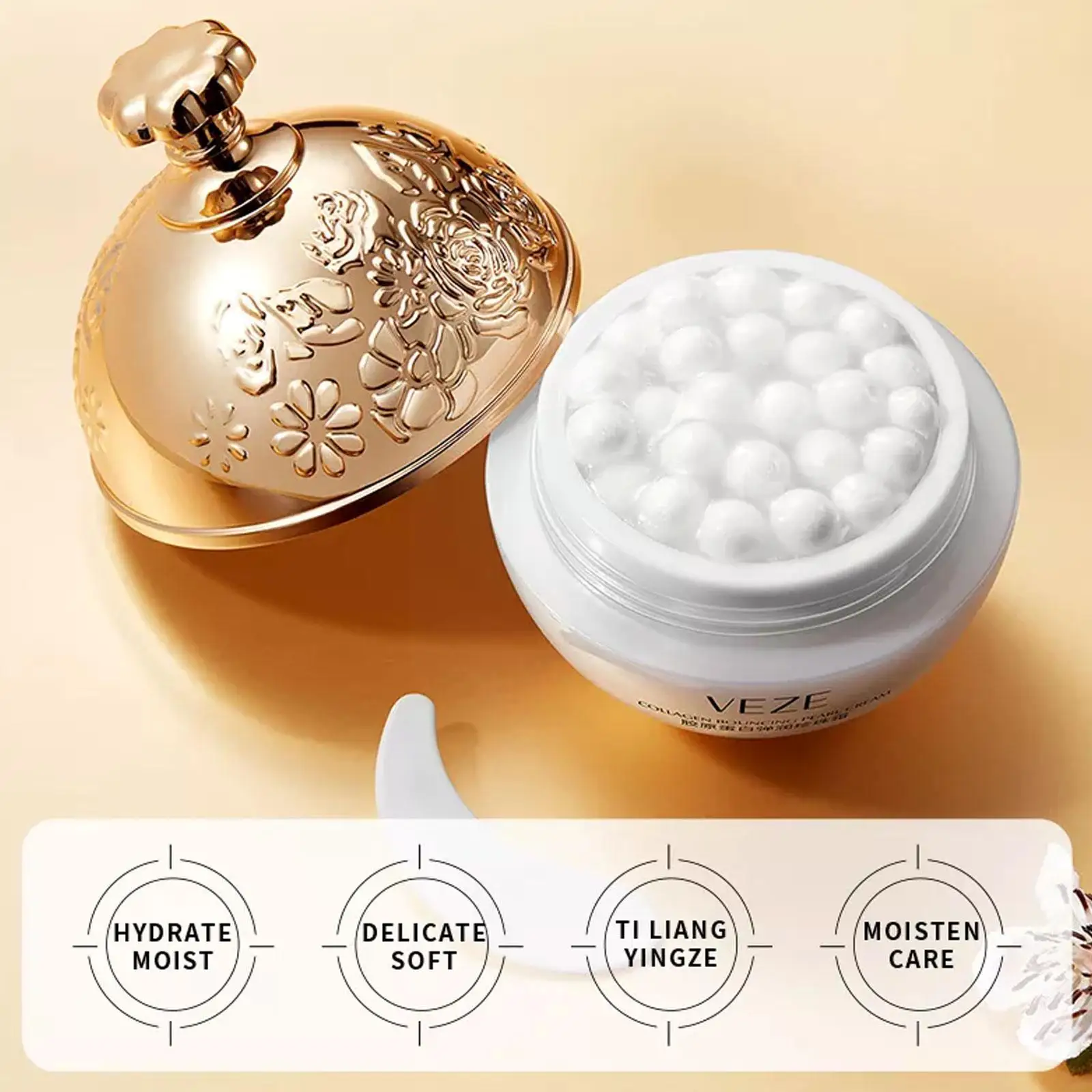 Collagen Pearl Filling Facial Cream For Face Women Lifting Firming Moisturizing Korean Whitening Cream Face Cream Skincare P5I4