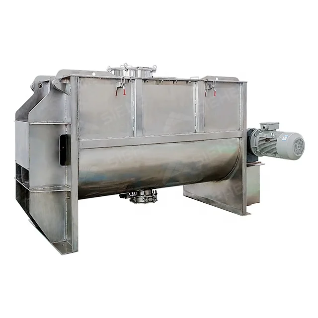 Stainless Horizontal Ribbon Blender Mixer 500kg 1 Ton Capacity Powder