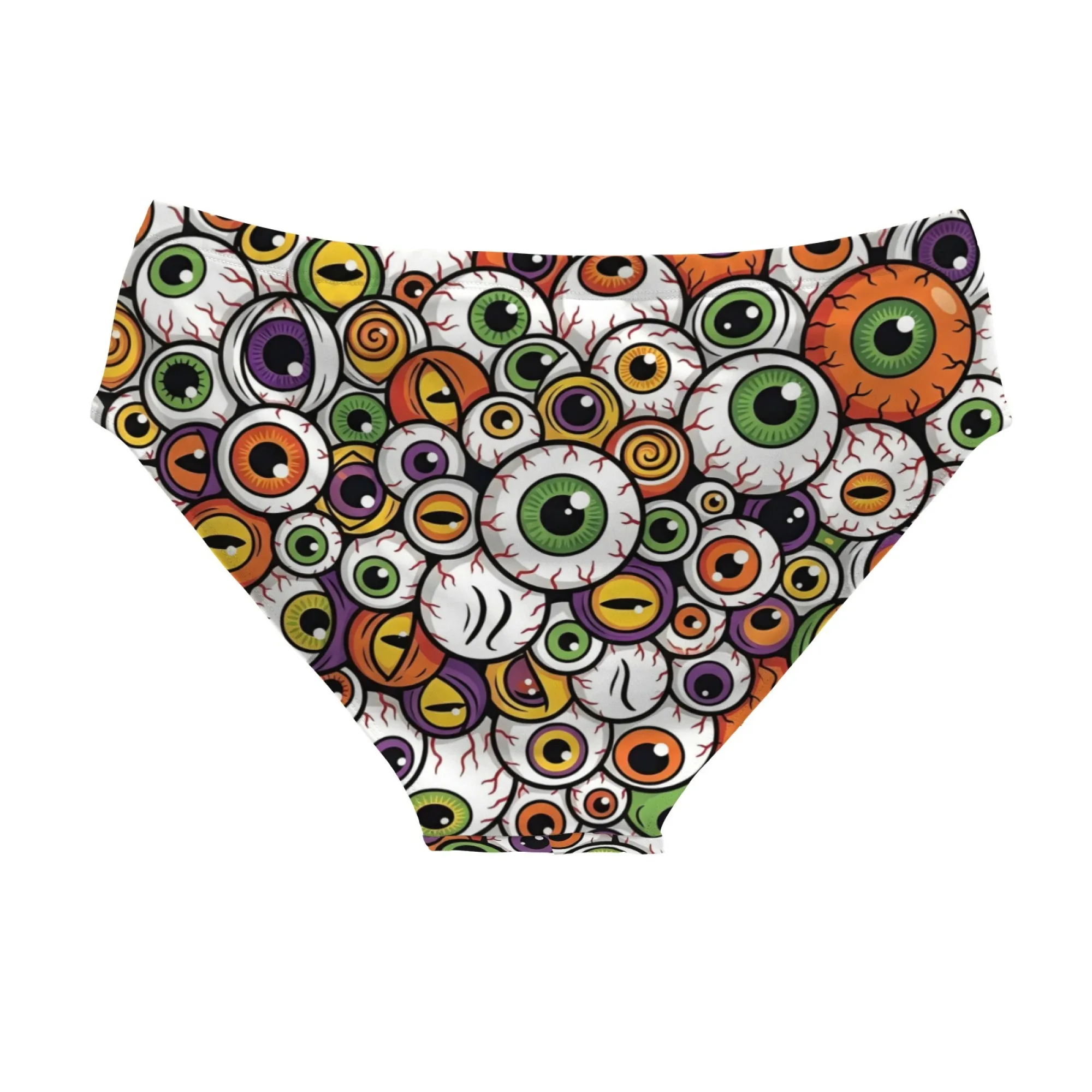 Cartoon Eyeballs Swim Trunks Slim Fit Stretchy Durable Men's Triangle Swim Trunks Water Parks Islands Sunbathing Vacation Gift
