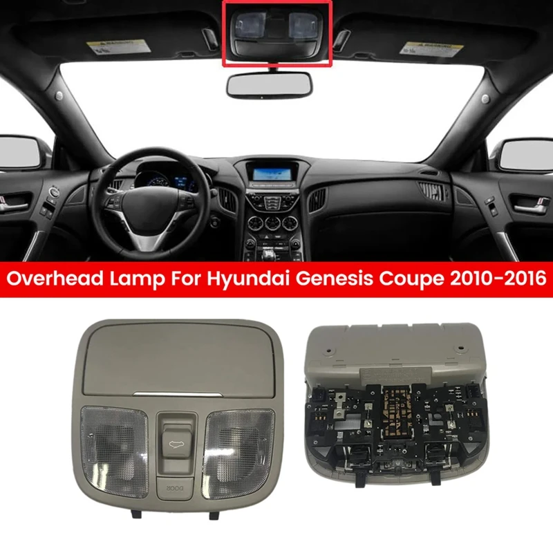 

92810-2M000 Car Overhead Console Lamp Reading Light Gray For Hyundai Genesis Coupe 2010-2016 928102M000X6