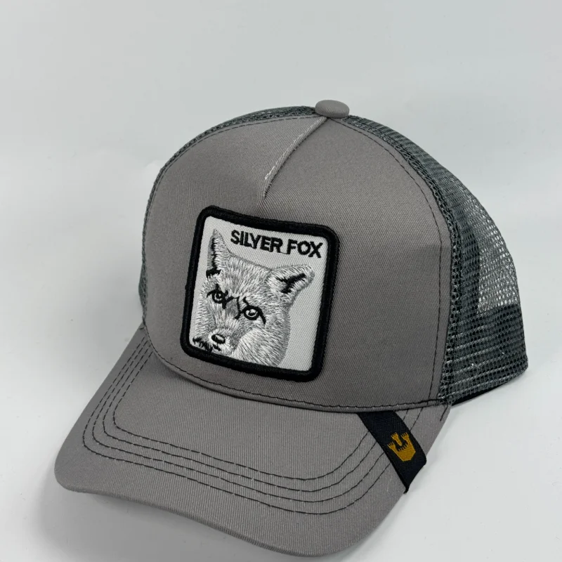 

Goorin Bros The Original Trucker The Black Wolf Gray Fox Mens Winter Caps Soft Cap Baseball Cap Animals Black Hat Caps