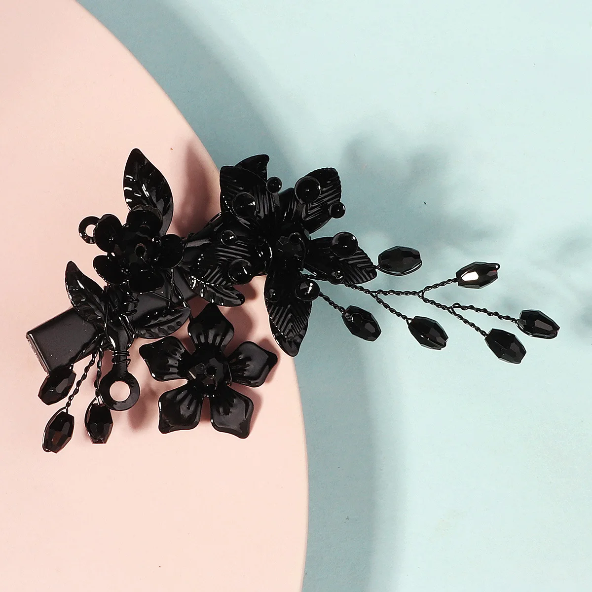 Black Flower Hairpins Happy Halloween Hairclips Women Girls Party Hair Jewelry Accessories Floral Headpieces Jewelry Gifts