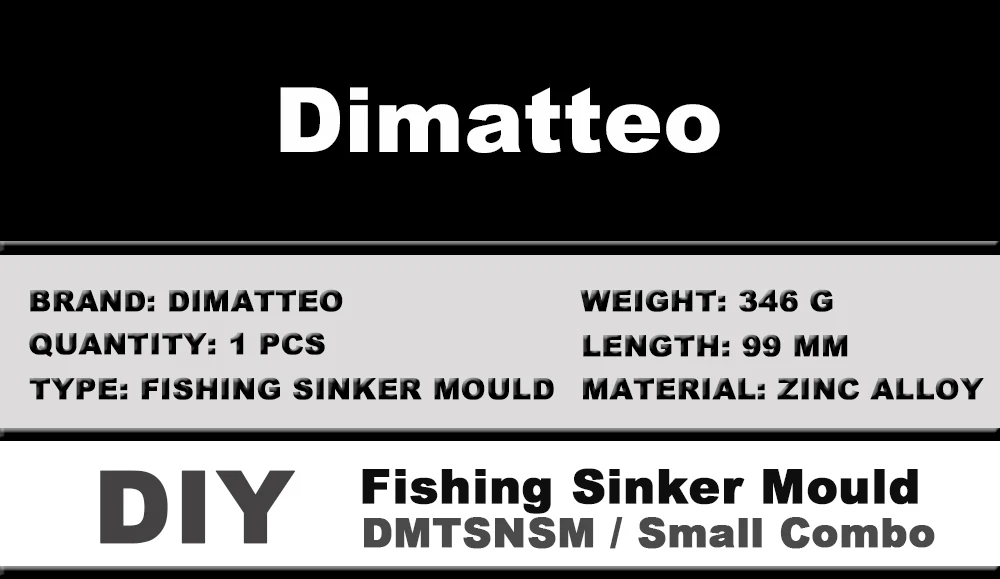 Dimatteo DIY Fishing Snapper Sinker Mould DMTSNSM/Small Combo Snapper Sinker 28g 56g 84g 5 Cavities