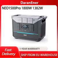 DaranEner NEO1500Pro Portable Power Station, 3500+ cycles, 1382Wh LiFePO4 Battery Solar Generator, 1800W AC Output, 14 Ports