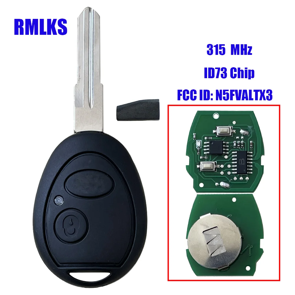 Full Remote Key For Land Rover Defender Vehicles Discovery 2 For Range Rover Remote Key Fob 315/433Mhz 7931Chip NE75 2 Button