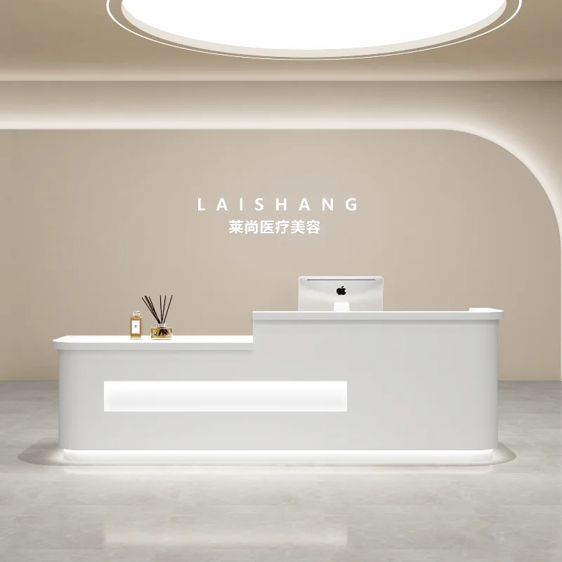 Small Bars Reception Desks Beauty Salons Simple Modern Reception Desks Clothing Stores Office Furniture Meja Penerimaan YS40CC