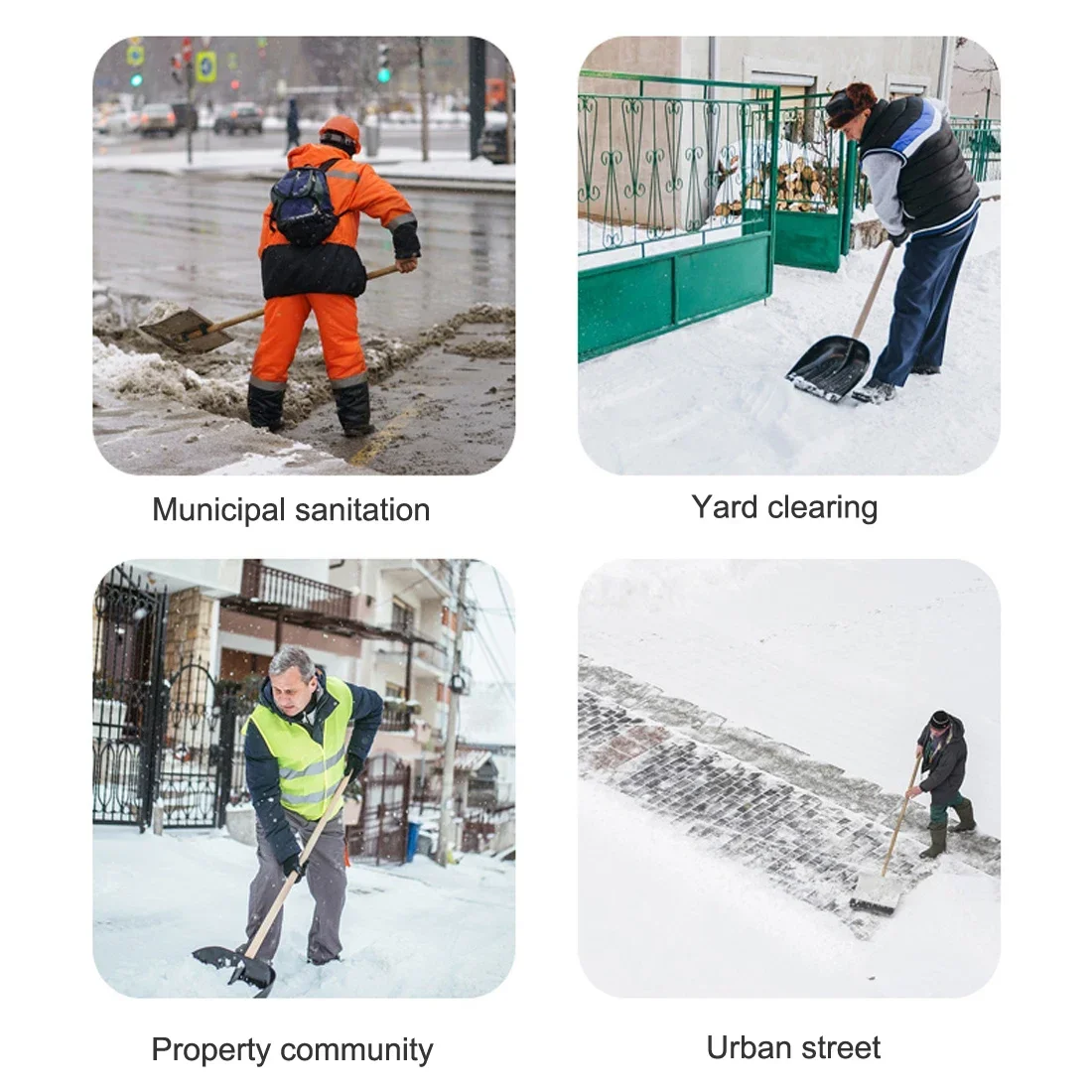 Fuel Hand-push Small All-gear Roller Brush Snow Remover Property Road Shovel Snow School Factory