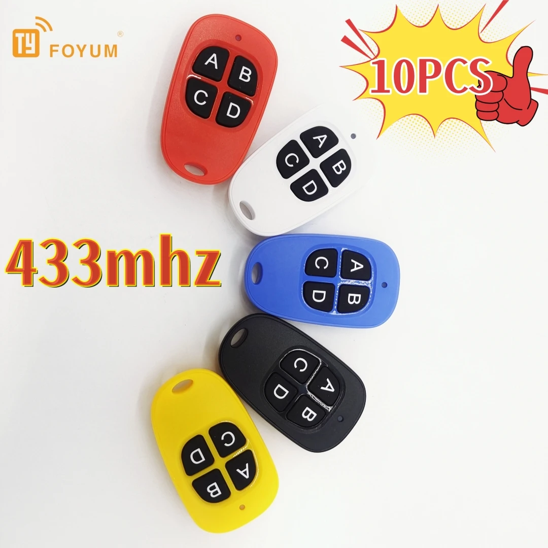 

New Shell 10PCS Garage Gate Remote Control 433MHZ Face to Face Coping Door Remote Key Duplicator Transmitter